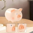 thumbnail image 1 of Alcancía, caja para ahorrar dinero, centro de mesa, escultura de cerdo decorativa de animales para oficina, dormitorio, regalo de cumpleaños para, 1 of 8