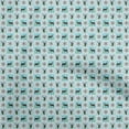 thumbnail image 1 of oneOone Cotton Cambric Light Blue Fabric Christmas Quilting Supplies Print Sewing Fabric By The Yard 42 Inch Wide, 1 of 5