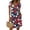 Navy, variant on Women's Independence Day 250 Years Anniversary Patriotic Dress Short Sleeve Button Neck Printed Star Pattern Round Neckline Casual Comfortable Daily Wear USA Flag Summer Dress 4th of July Blue L