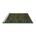 thumbnail image 2 of Ahgly Company Machine Washable Indoor Square Persian Turquoise Blue Traditional Area Rugs, 5' Square, 2 of 4