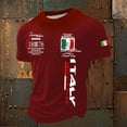 thumbnail image 2 of oqasdz Mens T Shirts Casual Italian Flag Print Short Sleeve for Daily Wear Sports and Leisure Comfortable Breathable Tee Top, 2 of 3