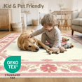 thumbnail image 4 of ODIKA 3'x5' Washable Throw Rug Stain Resistant, Low Profile, Non-Slip Bowknot Pink Coquette Centered Ribbon Short Haired Bows for Entryway, Kitchen, Mudroom, 4 of 7