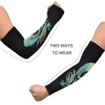 thumbnail image 4 of ALAZA Black Skeleton with Sunflower UV Sun Protection Arm Sleeves UPF 50+ Compression Cooling Sleeve 1 Pair, 4 of 7