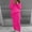 Hot Pink, variant on OKBOP Sexy Tops for Women,Solid Color Round Neck Long Sleeve Cable Knitted Warm Two-Piece Skirt Sweater Suit Set