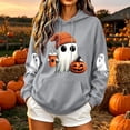 thumbnail image 2 of Falkdiz Halloween Sweatshirts for Women Winter Cute Pocket Pullover Hooded Long Sleeve Casual Graphic Outdoor Womens Hoodies Trendy, 2 of 7