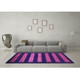 thumbnail image 3 of Ahgly Company Indoor Round Abstract Purple Modern Area Rugs, 4' Round, 3 of 4