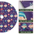 thumbnail image 6 of 30 Inch Christmas Tree Skirt – Velvet Plush Tree Mat, Soft Thickened Polyester with Red Ties, Single-Sided Printing, Available in 30in/36in/48in, Perfect for Holiday Xmas Tree Decoration, 6 of 7