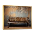 thumbnail image 2 of Designart "Baseball Bench Simplicity II" Landscapes Floater Framed Wall Decor, 2 of 7
