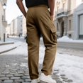 thumbnail image 6 of Wutalume Men's Cargo Pants with Pockets — Loose Work Trousers for Men, Drawstring Baggy Style, Multi-Pocket Casual Pants for Outdoor, 6 of 7