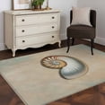 thumbnail image 3 of Area Rug for Living Room, Ocean Conch Non-Slip Indoor Large Carpet for Bedroom/Dining Room, Vintage Coastal Underwater Creature Khaki Washable Low-Profile Rectangle Floor Mat Runner Rugs - 3 x 5 Ft, 3 of 8