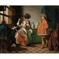 thumbnail image 2 of Jan Josef Horemans The Elder 24x20 Gold Ornate Framed and Double Matted Museum Art Print Titled - At the Matchmaker's, 2 of 4