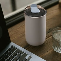 Insulated Stainless Steel Travel Mug Leakproof Coffee Thermo Cup with Temperature Display 316 Liner for Office Commute Hot Beverages Gifts(Gray)