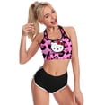 thumbnail image 3 of Hello Kitty Women's Sports Bras Fitness Workout Crop Tank Top Padded Yoga Top, 3 of 7