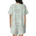 thumbnail image 3 of Naloa Retro Snake Women's Short-Sleeved Pajama Set, Loungewear, Summer pajamas, Breathable Cozy - Medium, 3 of 9
