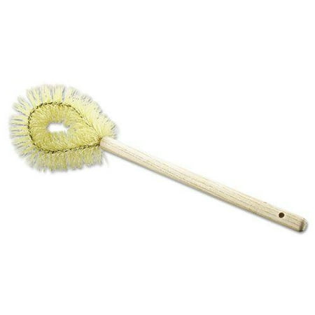 Toilet Bowl Brush, 17 3/4" Long, Wood Handle, Yellow