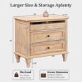 thumbnail image 2 of Leumius 28" Nightstand with Charging Station, Farmhouse Bedside Table with 3 Drawers, USB and Type-C Ports, Storage End Table for Bedroom Living Room Office Natural, 2 of 7