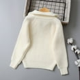thumbnail image 6 of Generic Boys Quarter Zip Pullover Sweaters Cotton Cable Knit Sweater Casual Long Sleeve Turtleneck Tops for 5-14 Years, 6 of 6