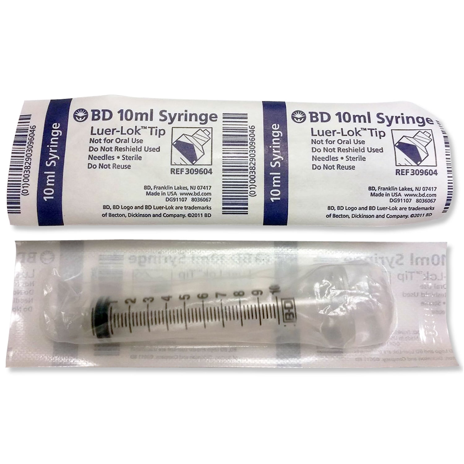 BD New STERILE , Sealed , 5010 ML Syringes Only LUER Lock TIP, No