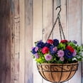 thumbnail image 3 of Ashman 16-Inch Metal Hanging Planter Basket with Coco Coir Liner, Round Wire Plant Holder, Indoor Outdoor, 4-Pack, 3 of 9