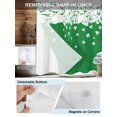 thumbnail image 5 of No Hook Shower Curtain with Snap-in Liner, Saint Patrick's Day Waterproof Fabric Bathroom Curtains, Spring Lucky Grasses Falling Bath Curtains & Mesh Top Window 54"x78", 5 of 9