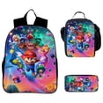 thumbnail image 2 of Retro Gaming 3-Piece Backpack Set – Insulated Lunch Bag & Accessories Pouch, All-Over Print Nostalgic Game Fan Backpack for School, Travel, and Daily Commute, 2 of 6