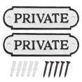 thumbnail image 1 of Auldhome Design Letreros Privados De Hierro Fundido (Paquete De 2); Placas De Puerta De Área Restringida De Estilo Rústico, 1 of 5