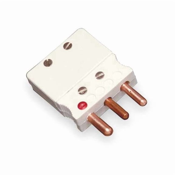 Tempco Thermocouple Plug,Cu,White,3 Pin QD TCA-101-142