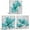-, variant on Teal Lily Flower Canvas Wall Art Set 3 Pieces Abstract Floral Bloom Pictures Bathroom Decor 12"x12"