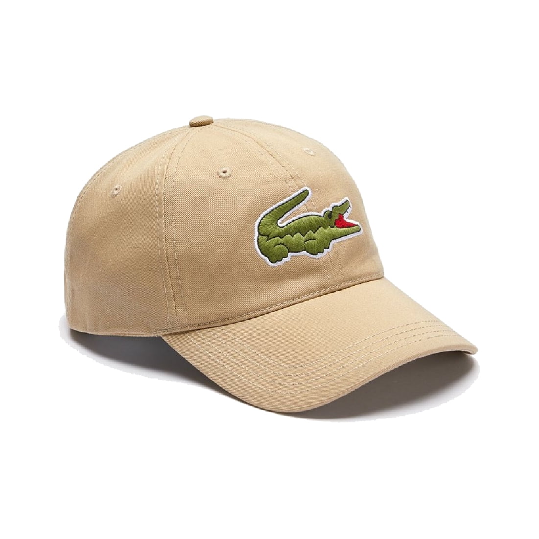 Lacoste Men's Large Croc Crocodile Patch Adjustable Strap Beige