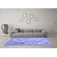 thumbnail image 3 of Ahgly Company Machine Washable Indoor Rectangle Abstract Blue Contemporary Area Rugs, 3' x 5', 3 of 4