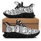 thumbnail image 1 of Yikeluo Zapatillas de plataforma para mujer, estilo nuevo, con estampado de calavera, de malla, informales, deportivas, 1 of 6