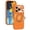 Orange, variant on JETeacka Liquid Silicone Case, 360° Spin Magnetic Ring Kickstand, Compatible with iPhone 17 , White