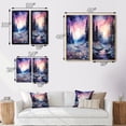 thumbnail image 4 of Designart "Winter Twilight Among Pine Trees II" Tree Pine Framed Wall Art Set Of 2 - Pink Floral Framed Canvas Set For Living Room Decor, 4 of 7