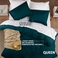 thumbnail image 2 of Juego de fundas de edredón Utopia Bedding, tamaño queen, 3 piezas, color verde azulado, 2 of 8