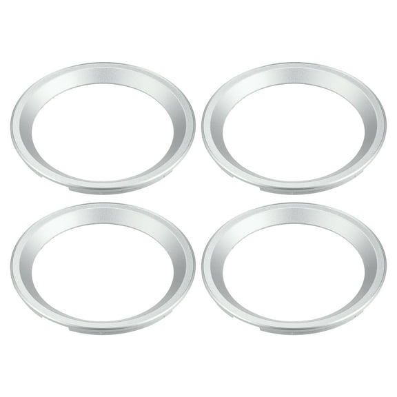 Unique Bargains 4 Pcs 4" Subwoofer Speaker Rings Cover Spacers Decorative Circle Without Mesh Grille ABS Silver Tone