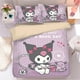 thumbnail image 1 of Sanrio-Conjunto de cuatro piezas de algodón Kulomi para el hogar, Sábana de algodón con dibujos animados para niña, funda de edredón, conjunto cómodo de tres piezas, 1 of 5