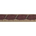 thumbnail image 2 of Purple Rolled Up Curtain Beige Wallpaper Border Retro Design, Roll 15' x 5.25'', 2 of 3