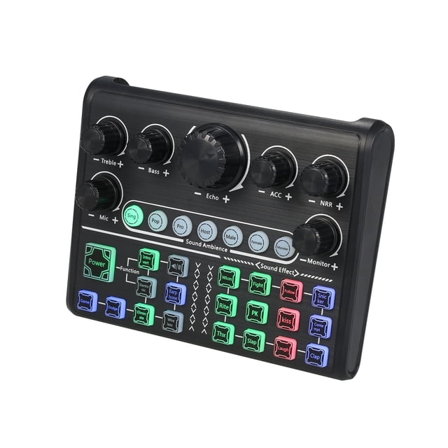 Tarjeta de sonido en vivo Cambiador de voz externo Mezclador de audio Sonido BT