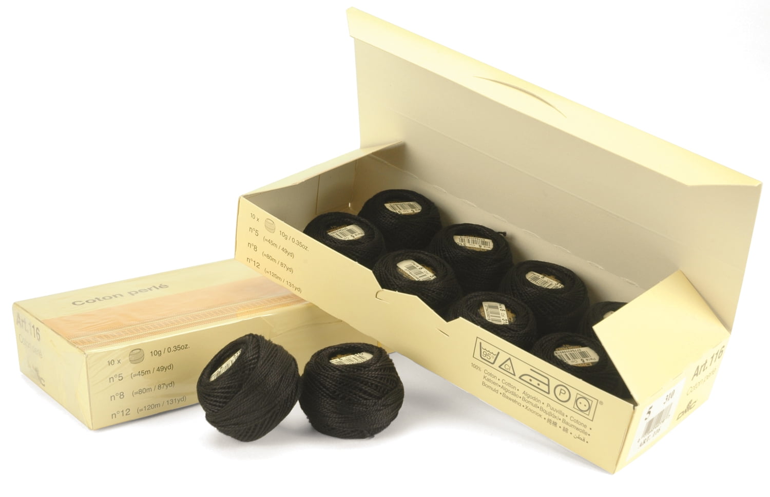 DMC Pearl Cotton Ball Size 5 53yd-Black