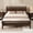 Dark Walnut, variant on VanAcc Queen Size Solid Wood Bed Frame with Headboard, Minimalist Platform Bed with Wood Slats Support, Easy Assembly, Noise-Free, Dark Brown