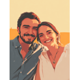 thumbnail image 1 of Couple Portrait Decor Canvas Wall Art 15.75x11.81 Inches, 1 of 8