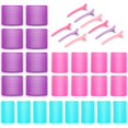 thumbnail image 1 of wonima02 Self-Grip Heatless Styling Rollers Set - 33 Pcs with 3 Sizes for Blowout Curls and Waves on Short, Medium or Long Hair, 1 of 1