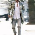thumbnail image 1 of Men Lapel Slim Windbreaker Warm Long Coat Trench Single Breasted Overcoat Jacket, 1 of 9