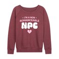 thumbnail image 3 of Instant Message - Non Romanceable NPC - Women's Lightweight French Terry Long Sleeve Shirt, 3 of 6
