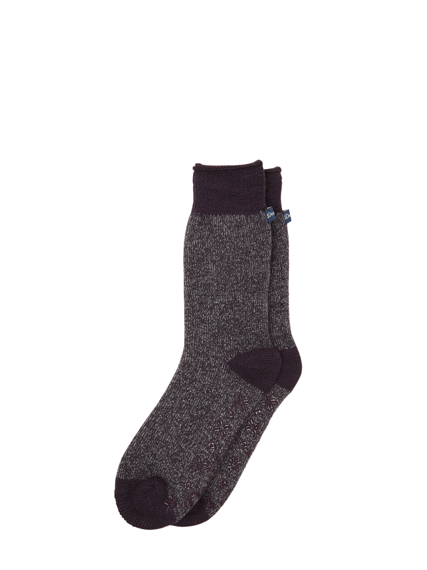 Dearfoams Heathered Knit Cabin Slipper Socks - Walmart.com