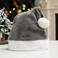 thumbnail image 6 of Carnivals Santa Thicken Hat with Furry Sphere Multicolored Adult Warm Christmas Hat for Women Men Kids Gifts, 6 of 9