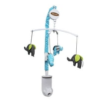 Bacati - Elephants Aqua/Lime/Grey Musical Baby Crib Mobile