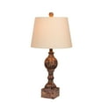thumbnail image 2 of Fangio Lighting 26.5' Sculpted Column Resin Table Lamp, Brown - W-6239CABR, 2 of 3