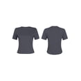 thumbnail image 6 of ZAXARRA Women's Short Sleeve Crewneck Ribbed Knit Tops Summer Casual Slim Fit Basic Tee Shirts, 6 of 7