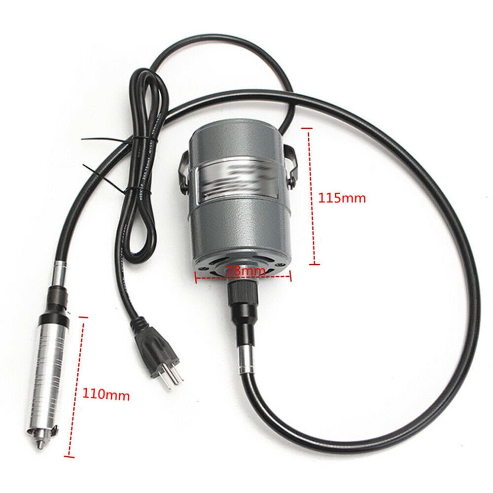 Mill Motor 380W 4mm 110V Hanging Flexible shaft Mill Motor Electric Grinder Shaft Machine S-R Motor Jewelry Design & Repair Tools （Pedal Control ）